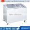 200L flat glass door display freezer with ETL
