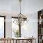 Pendant Lamps Copper Post-modern Minimalist Box Creative Dining Room And Study Bedroom Bar Luxury Port Style Crystal Chandelier