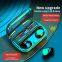 TWS Earphones Blue Tooth Wireless Headphones with Mic Mini Stereo In-ear Earbuds Sports Gaming Headset Usb 800mah 10 Metes