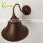 Matt Black Hat Shade Vintage Industrial Antique Wall Sconce