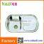 Foshan factory single bowl kitchen sink with drain board HD7749S