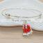 2016 Christmas metal hanging bell charm bangle