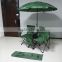 Two-seat folding chair with umbrella