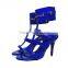 High Quality Leather Sandals, Top Braned Summer Footwear, Sling Back Peep Toe High Heels Sandals