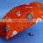 Hot Sale19" X 6ribs Red Color 3-section Mini Umbrella