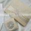 Silk Wedding Invitation card with brooch and ribbon