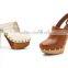 Wholesale Female wood soles high heels