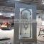 tempered glass door with wooed edge,oval glass door