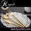 gold flatware, wholesale cutlery set, gold fork spoon and knife
