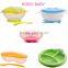 2016 BPA free newborn baby feeding bowl set baby suction bowl