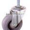 Swivel/Swivel Brake Threaded Stem Castor Fitted with Rubber Wheel, PP Hub