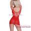 Wholesale Women Sexy Lingerie Beautiful Red Bubble Cut out Seamless Chemise Sexy