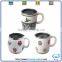 16oz/450ml white china promotional ceramic cup with lid, stainless steel ceramic mug & ceramic coffee mug, cheapest mug