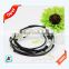 High Quality New Trend 2016 cheap leather Cord Women's Leather Bracelet with sliver color alloy brass ring