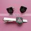 customized shield shape masonic cufflink and tie bar set