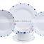 Porcelain dinnerware set with decal for Europe