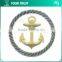 Navy Ivory Shell Embroidery Hot Applique Clothing Patches