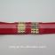 Fashionable red wide elastic belt for women