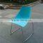Immaculate Blue Plastic Chairs with Chrome Metal Legs Solid Steel Frame