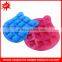 2014 New design 12 holes Vinnie bear silicone ice cube tray 100% food grade silicone ice cube tray UN-2018