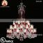 Baccarat Style Red Crystal Chandelier for Interior Decoration