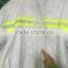 White coverall with reflective tapes 200D oxford/PVC coating
