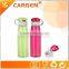 Durable design shock appearance colorful sport drinking bottle with straw