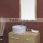 pvc/mdf/oak wood vanity double sink above counter art basin,new design bathroom furniture set