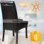 HC-D002 black classical leather wood dining chair made in china