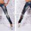2016 new women Europe and America big yards lace street fashion jeans pants feet trousers