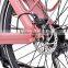 Lithium Battery Power Supply lady pink bike electric with bluetooth