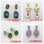 Female gold stars with diamond alloy earring