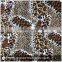 Polyester Animal skin print velboa textile fabric