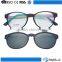 Novelty italy design ce optic frame with clip on sunglasses lenses