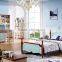 Mediterranean style 1.2m solid wood bed for kids furniture design