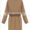 Apricot Plain Belt Tailored Collar Flax Blend Dress