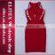 2015 Wholesale Unique Fashion sexy sleeveless red women bandage dress