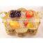 15cm*15cm Hollow Out Fruit Platter,Gold Plated Gift Baskets Kx-4504