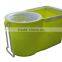 Magic Spin Microfiber Mop + Bucket 2 Heads Rotating 360 Easy Floor Mop Blue