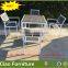 Modern dining table set plastic wood garden dining furniture