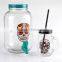 3L Happy Halloween Skull Glass beverage dispenser and mason jar