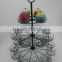 powder coated 3-tier Round Shape metal Wire Cupcake Stand-hold 24 cups