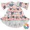 Custom Printed 0-6 Years Old Children T Shirts Wholesale Girls Boutique Half Sleeve Baby Girl Ruffle Shirts