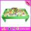 2017 New design preschool children activity toys wooden train table W04C069