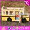 2017 New design toddlers go sightseeing wooden bus toys W04A340