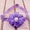 China custom jewel center chiffon elastic baby headband wholesale