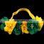 handmade chiffon flower headband with pearl beads center for kids hair accessories for baby girl