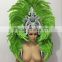 Ornate womens carnival feather headdress