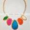 Druzy Latest design multi-coloured stone necklace with earrings, Semi Precious stone jewelry