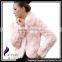 CX-G-A-70 Sexy Womens Genuine Rex Rabbit Fur With Fox Fur Collar Lady Clothes